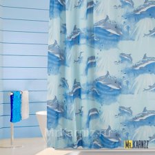 Штора для ванной Dolphins