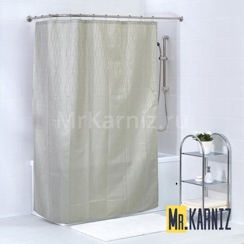 Штора для ванной Жаккард Radial Line Штора для ванной Жаккард Radial Line